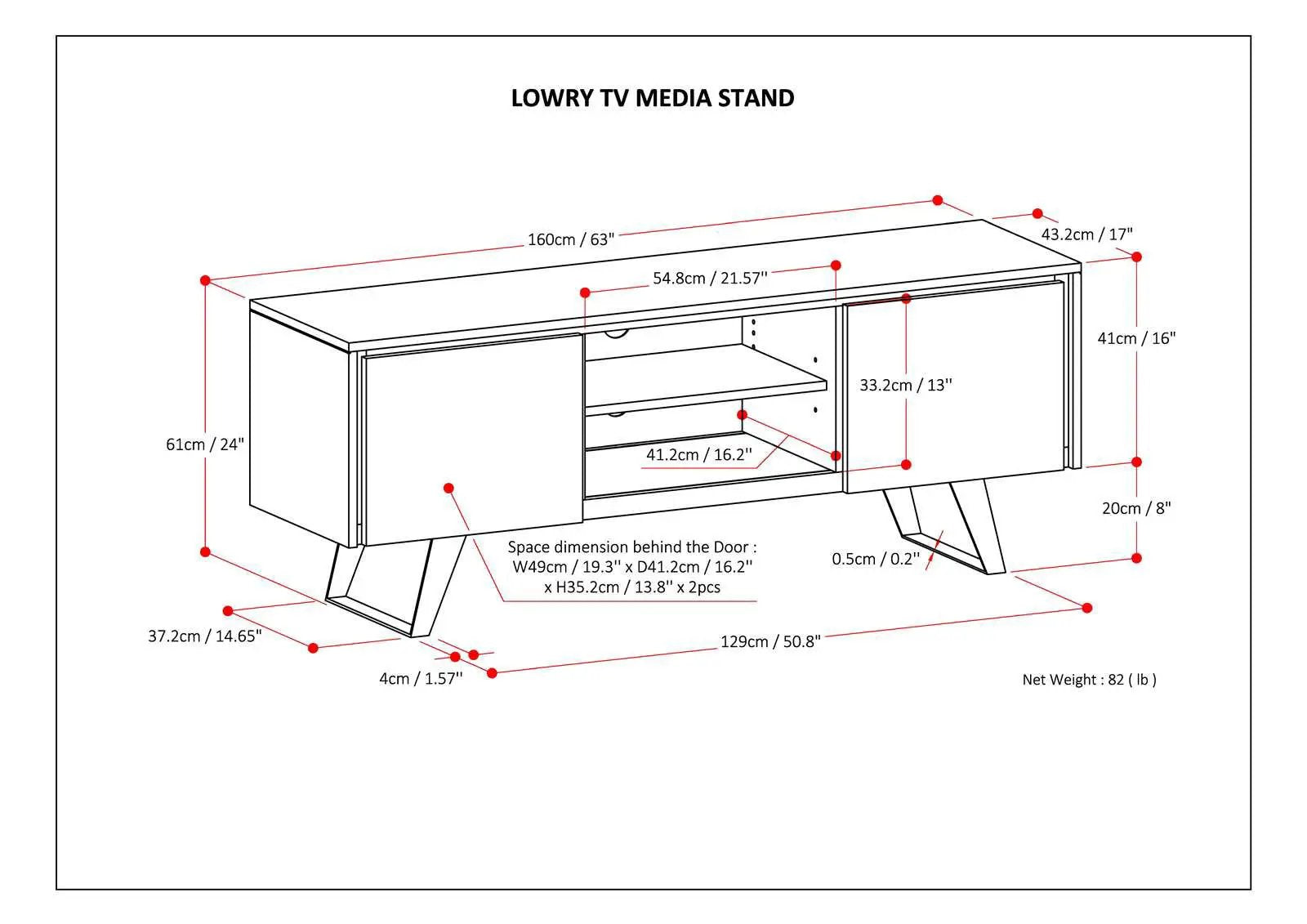 Lowry - Handcrafted, TV Media Stand by HouseOfZazla