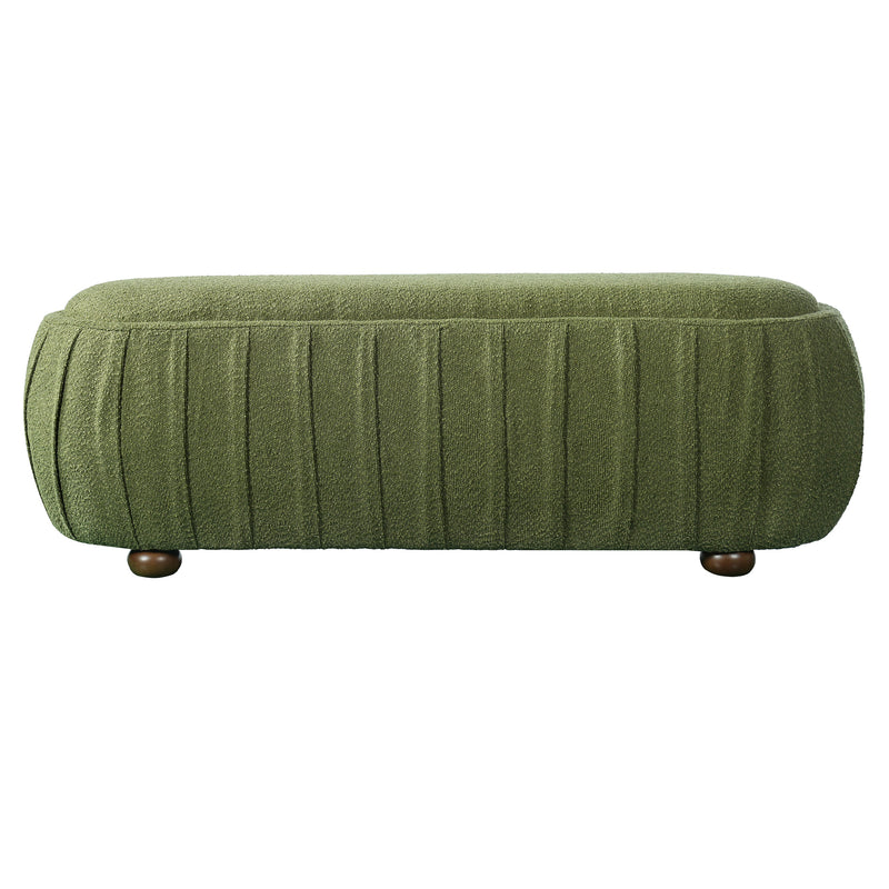 Upholstered Ottoman, Oval Shape by HouseOfZazla