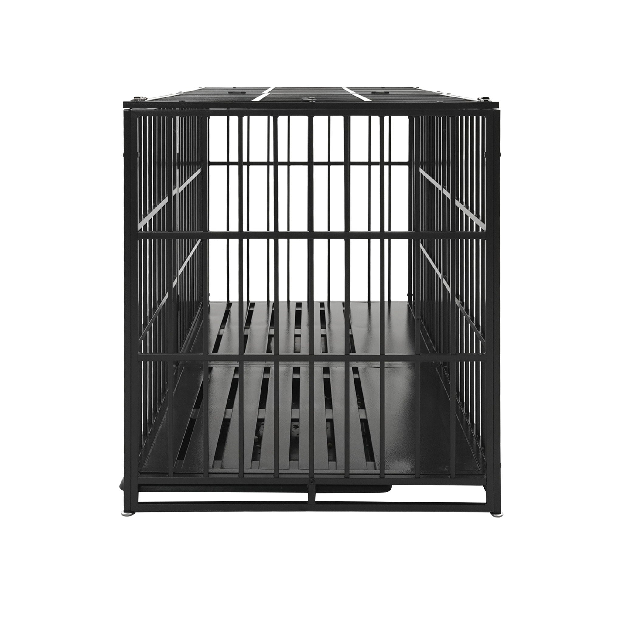 Extra Large Heavy Duty Dog Crate With Removable Pans For Dogs - Black by HouseOfZazla