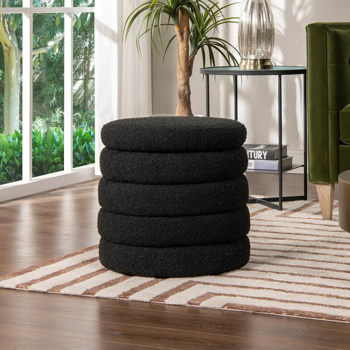 Fuji - Oversized Round Storage Ottoman by Unique Piece Furniture