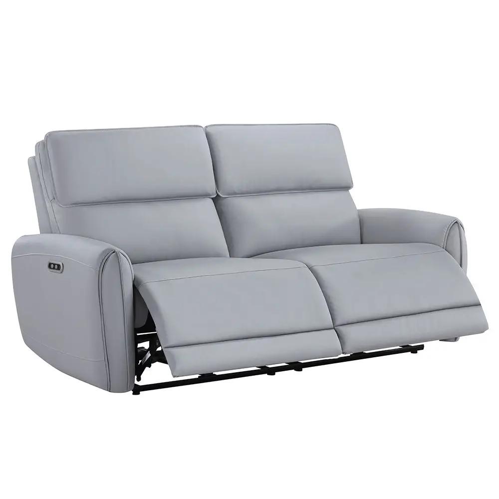 Jeromie - Power Motion Sofa With USB Port - Gray Synthetic Leather by Unique Piece Furniture