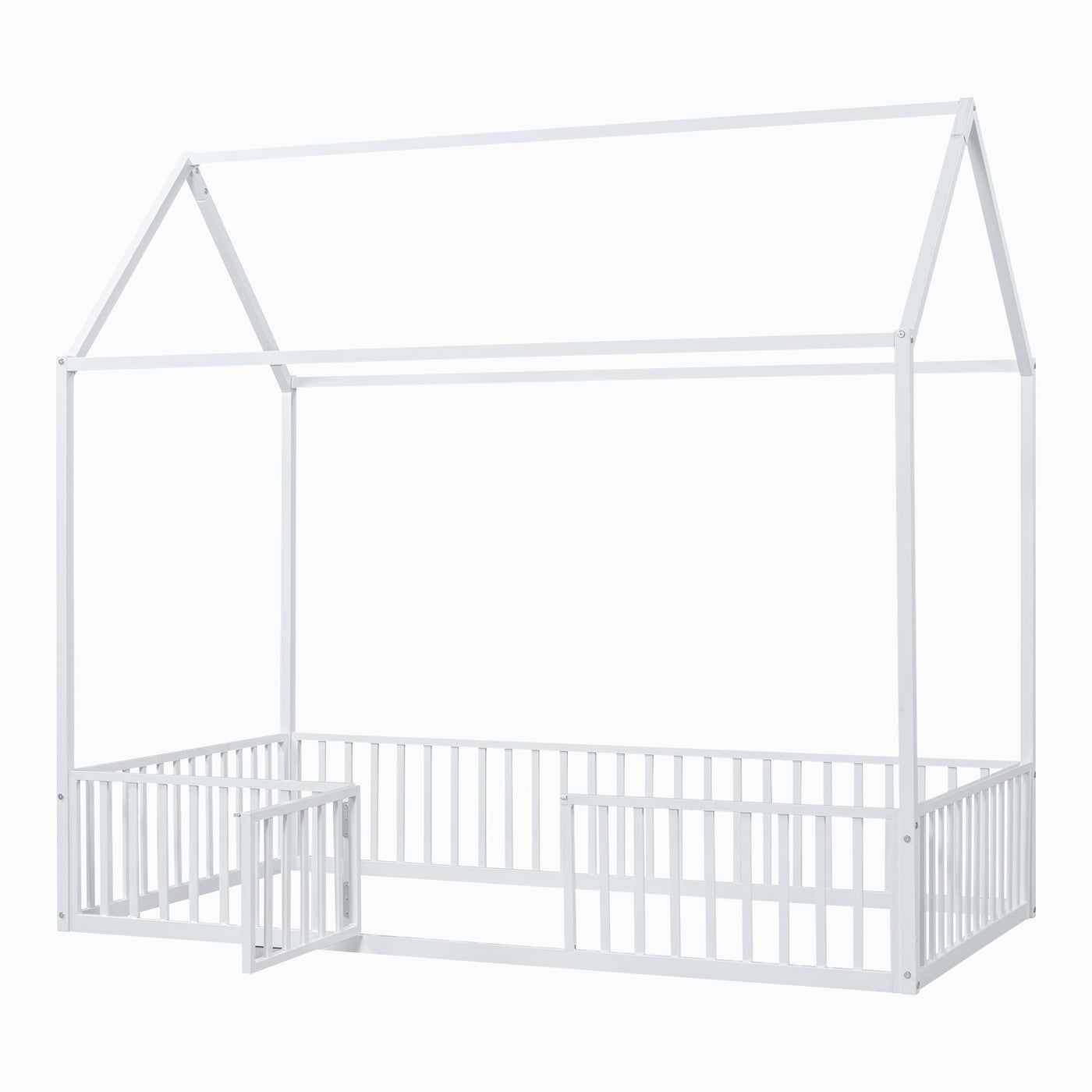 Metal House Bed With Fence And Door by Unique Piece Furniture