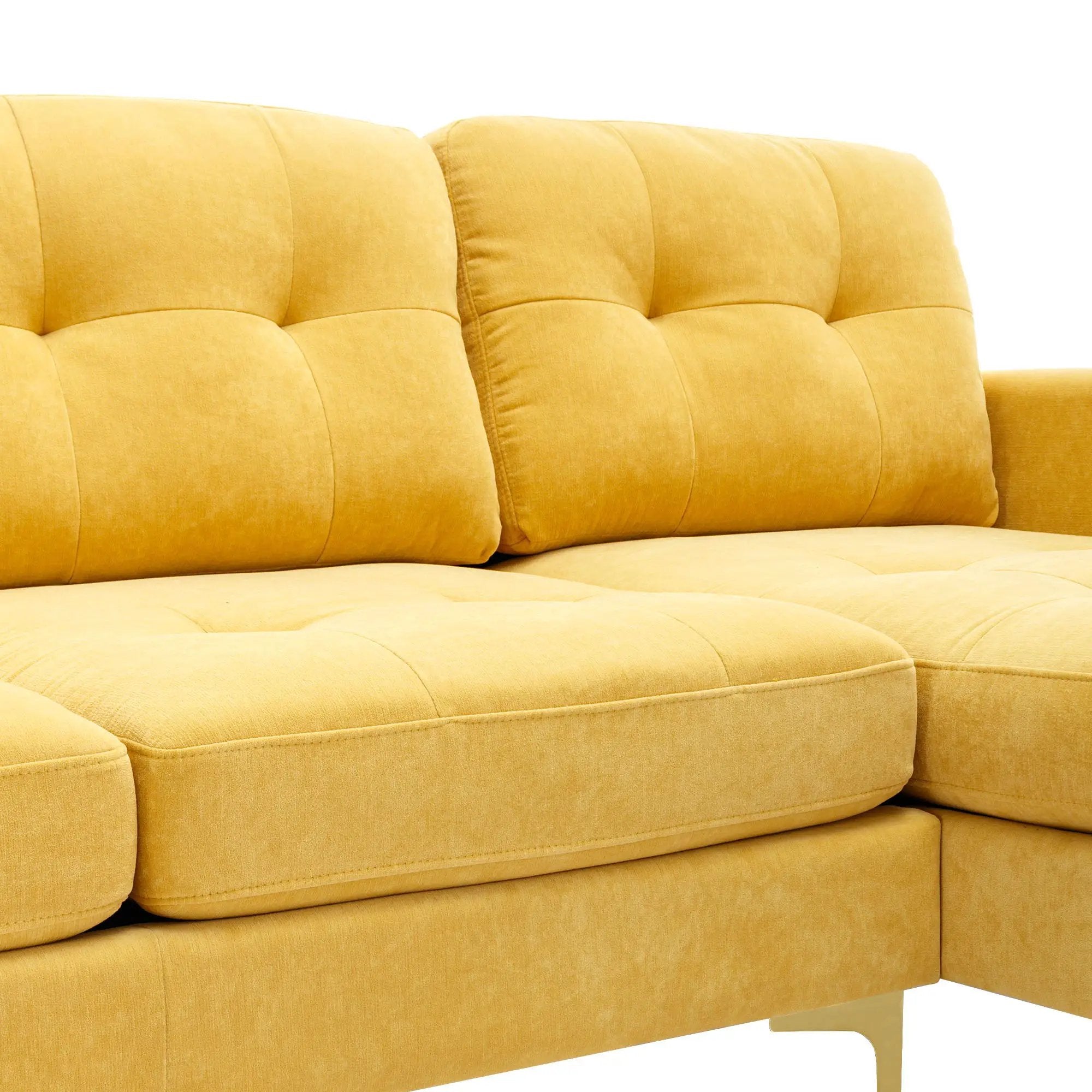 Modern L - Shape Convertible Sectional Sofa With Movable Ottoman by HouseOfZazla