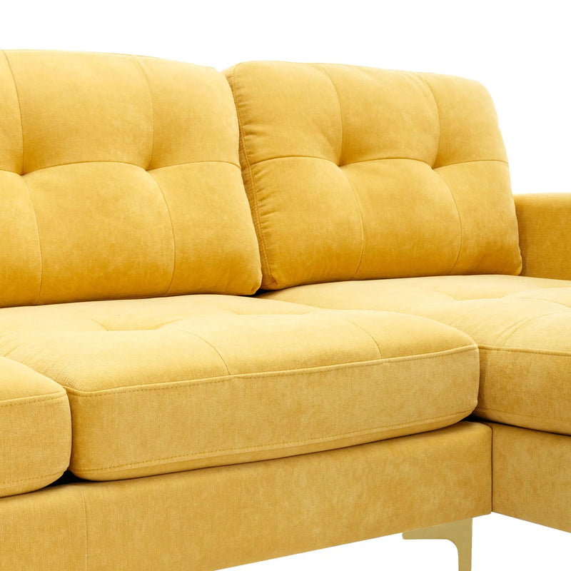 Modern L - Shape Convertible Sectional Sofa With Movable Ottoman by HouseOfZazla