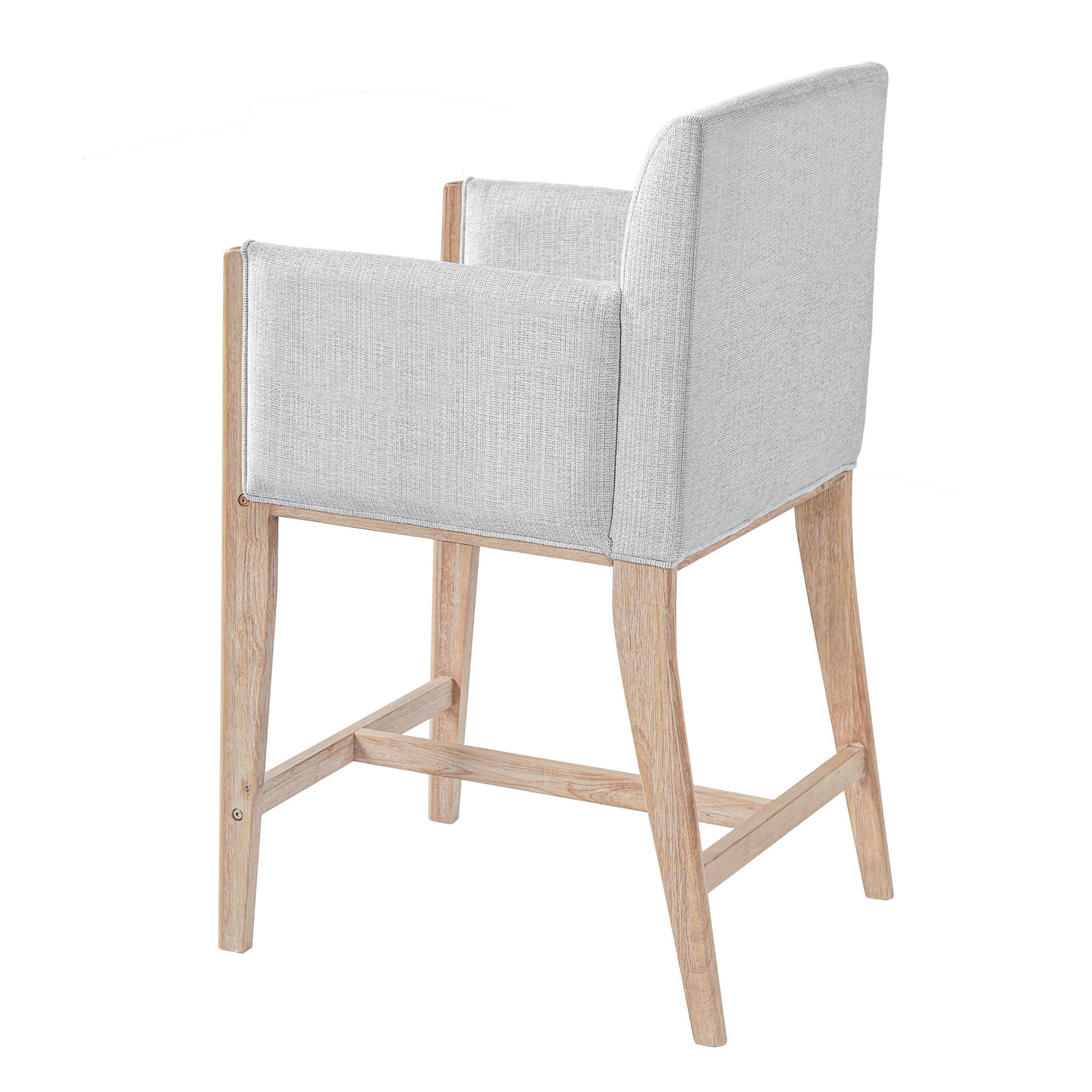 24'' Seat Height Upholstered Counter Stools with Arms - Set of 2 by HouseOfZazla