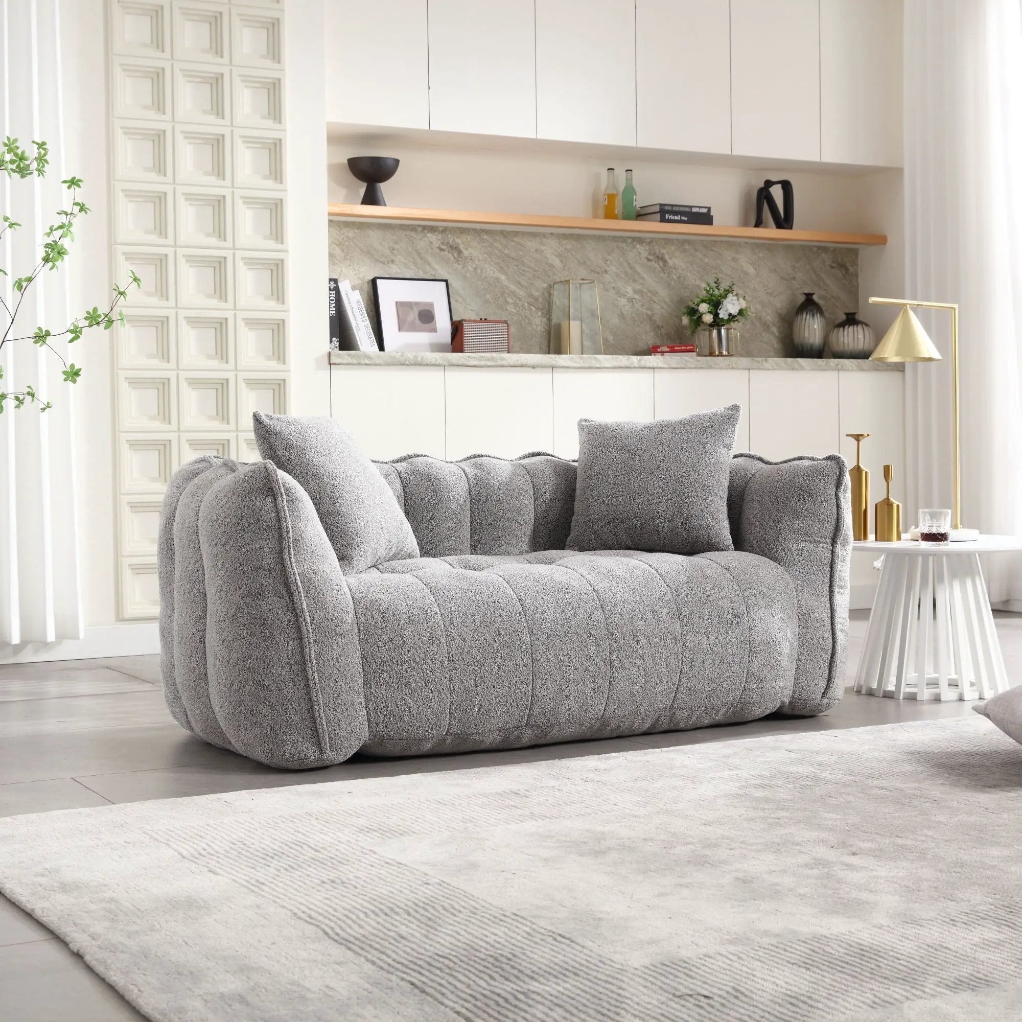 Cozy Beanbag Chair With High Resilience Foam Core For 2 by HouseOfZazla