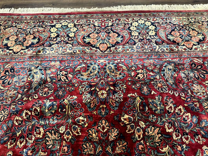 Palace Size Antique Persian Sarouk Rug 12x18 by Jewel Rugs