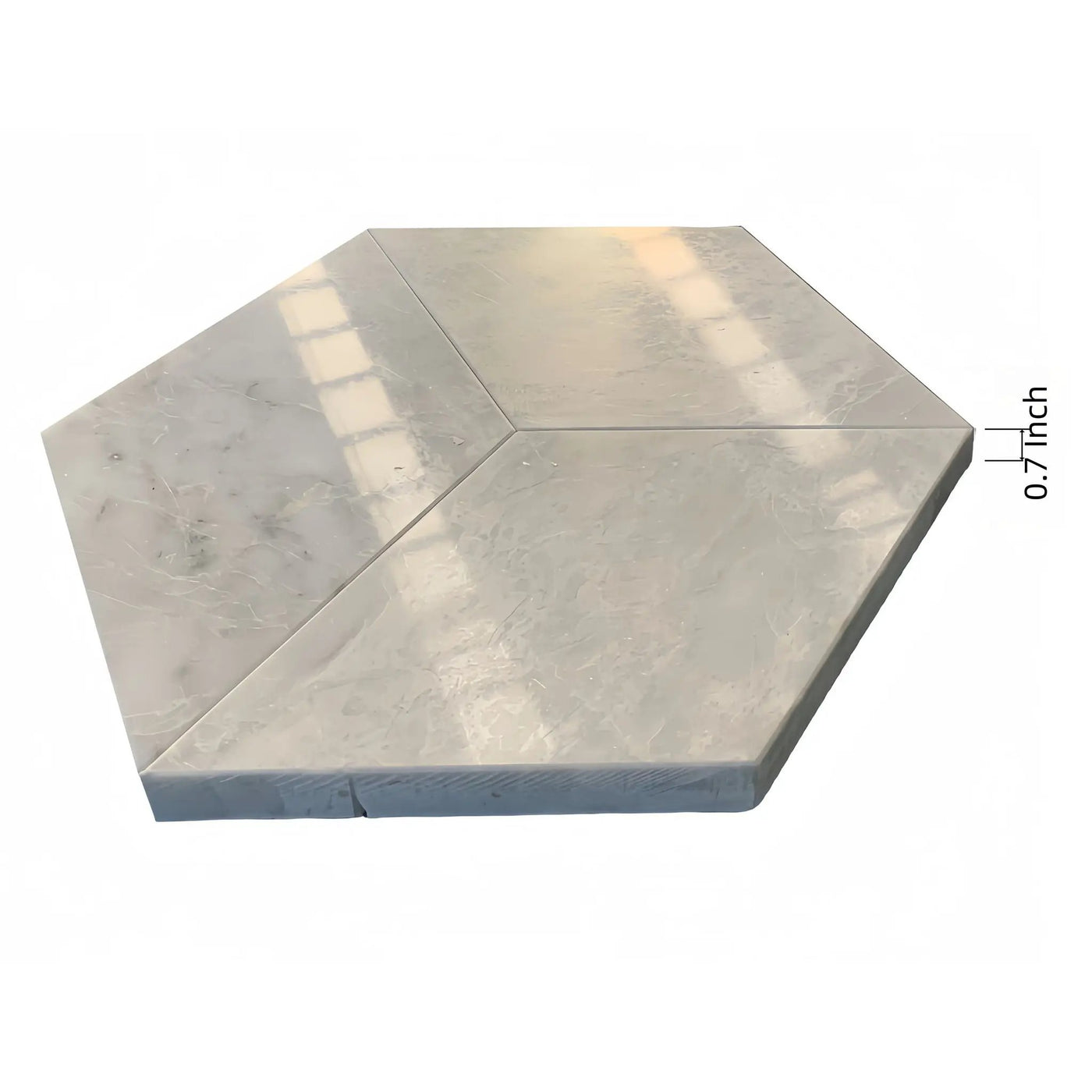 Hexagon Natural Marble Polished Tile For Wall And Floor (Set of 12) by HouseOfZazla