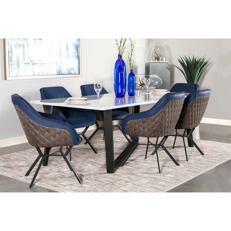 Vesper - Dining Rectangular Table - White Marble by HouseOfZazla
