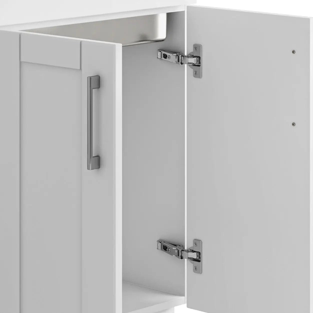 Shaker - Modern Wide, Laundry Cabinet With Faucet And Stainless Steel Sink by Unique Piece Furniture