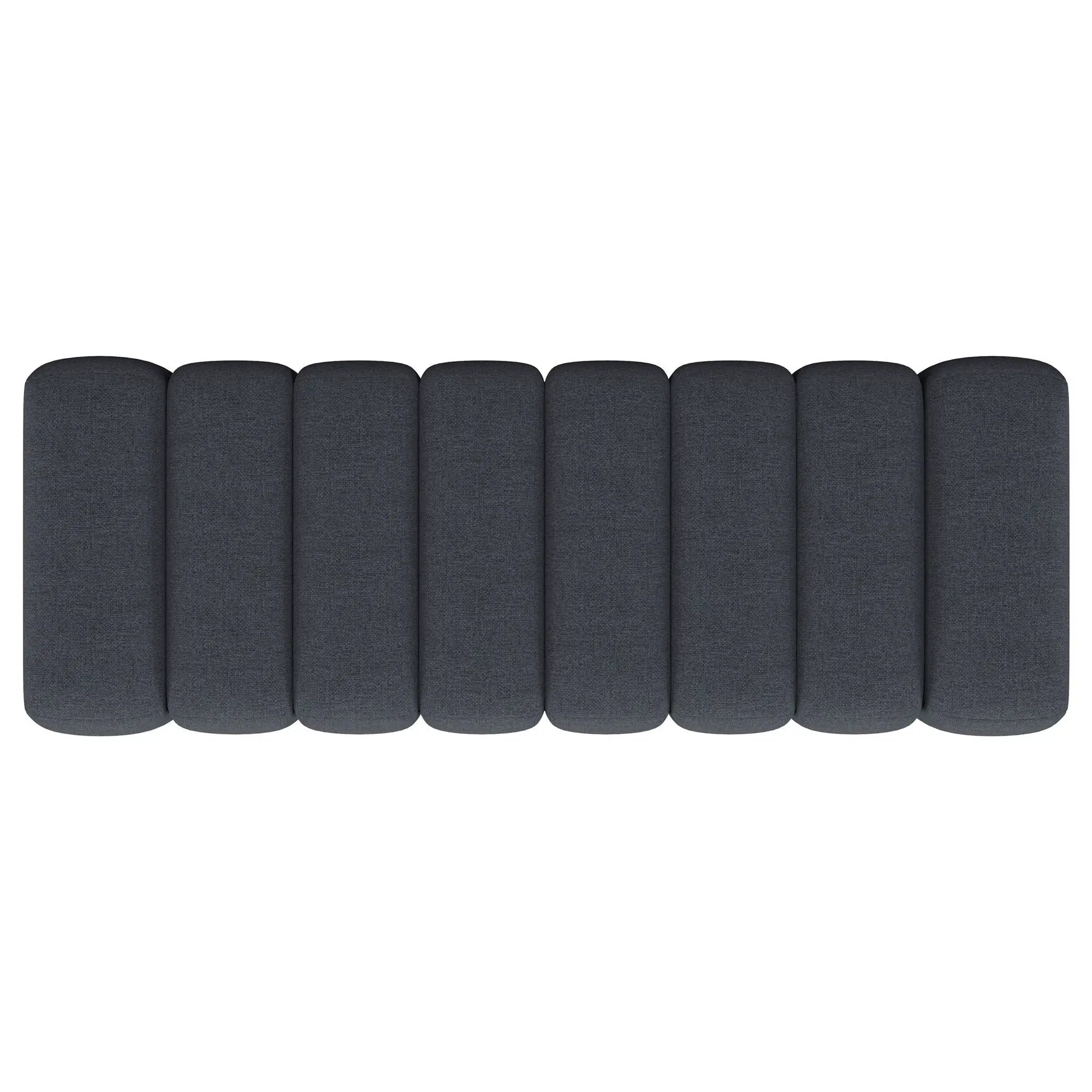 Summer Fabric Upholstered Tufted Accent Bench Charcoal by Unique Piece Furniture