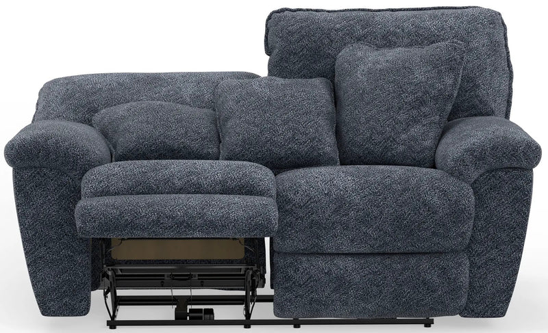 Paxon - Deep Seat Power Reclining Loveseat With Power Adjustable Headrest - Smoke by Unique Piece Furniture