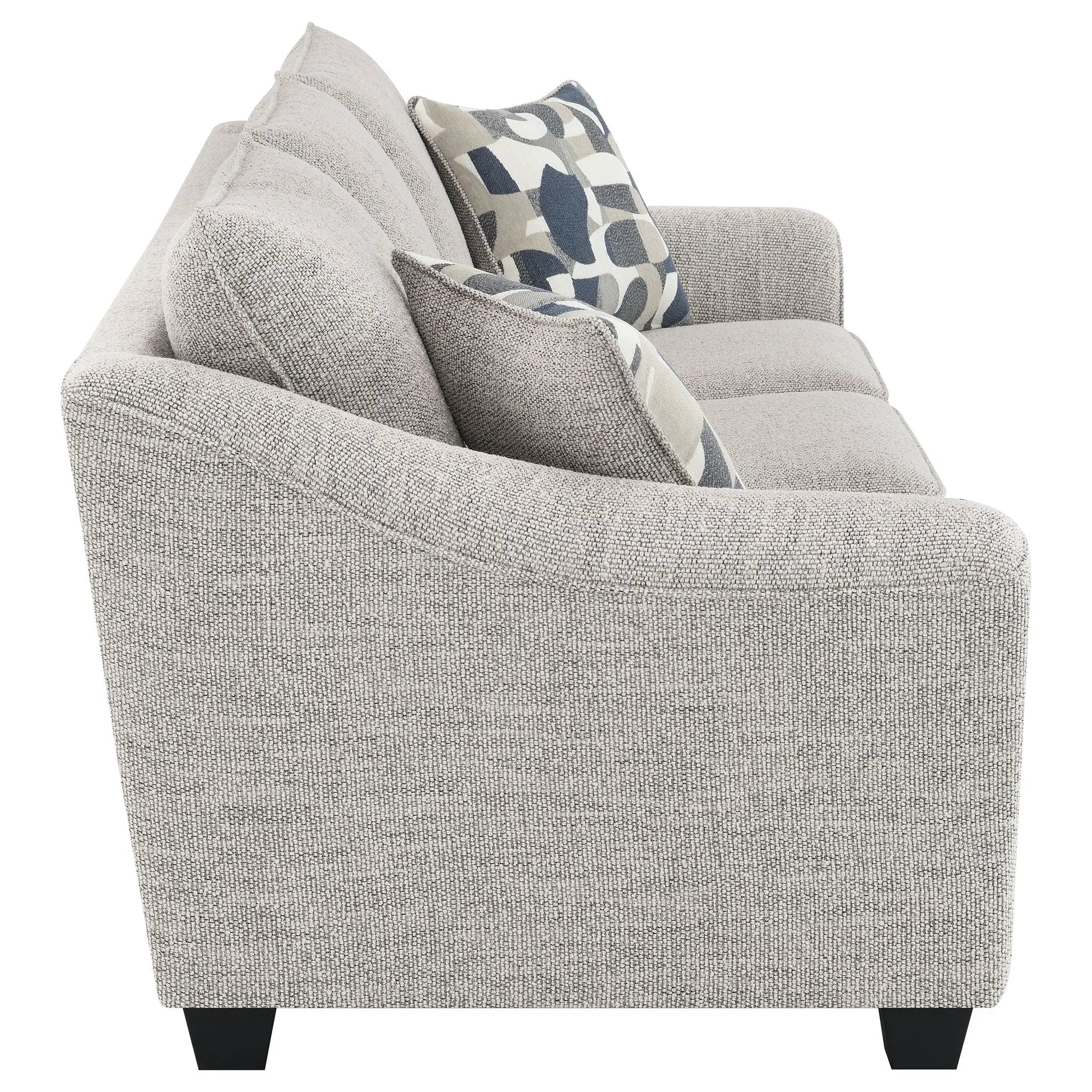 Tomkins 3-piece Boucle Upholstered Sofa Set Light Grey by Unique Piece Furniture