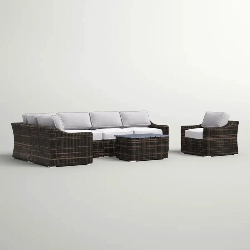 Stylish Sofa Seating Group With Cushions Perfect For Outdoor Gatherings by HouseOfZazla