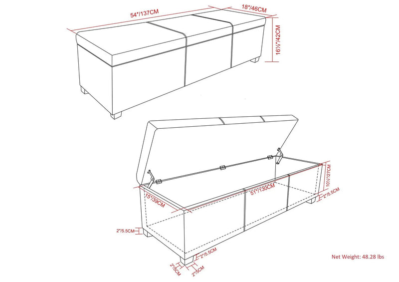 Avalon - Multifunctional Storage Ottoman Bench by Unique Piece Furniture