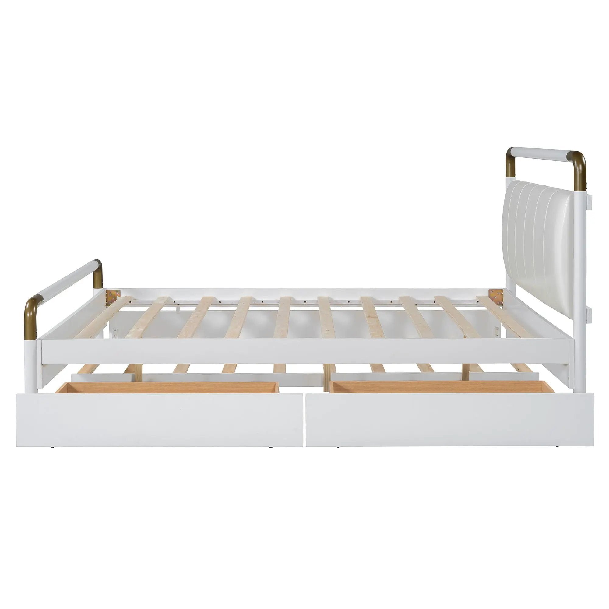 Storage Platform Bed, With 2 Big Drawers, Trundle by Unique Piece Furniture