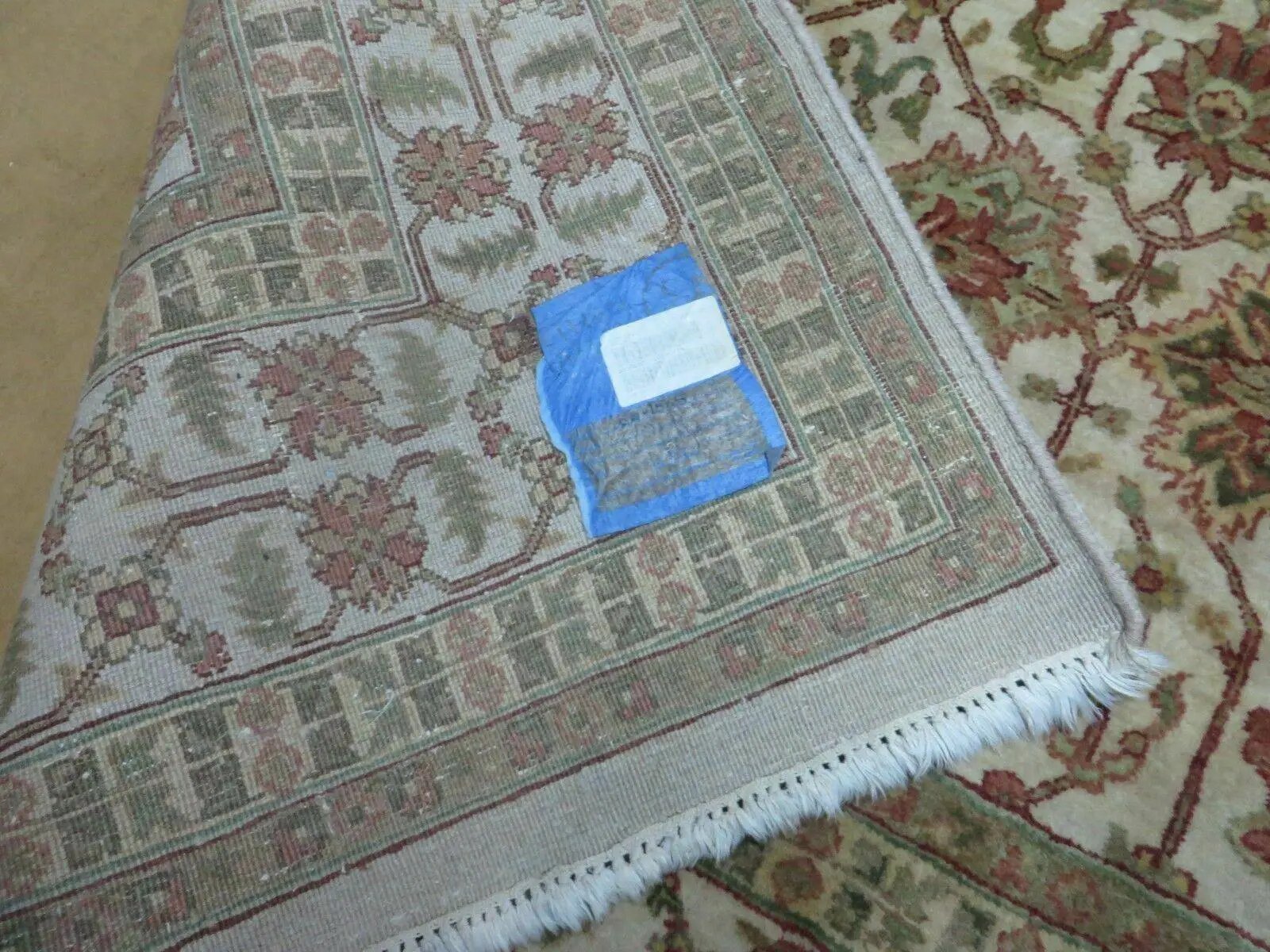 8' 5" X 12' Handmade India Agra Floral Oriental Wool Rug Tea Washed Carpet Nice by Jewel Rugs