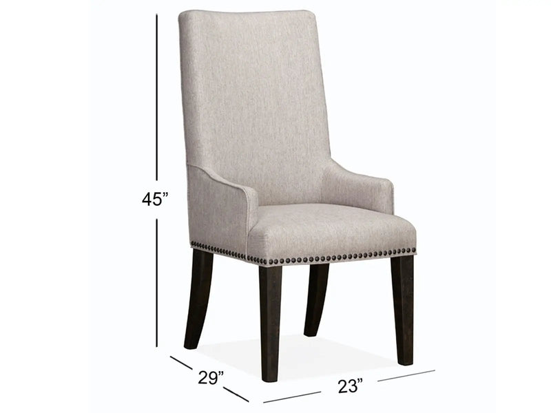 Bellamy - Upholstered Host Chair (Set of 2) - Peppercorn by Unique Piece Furniture