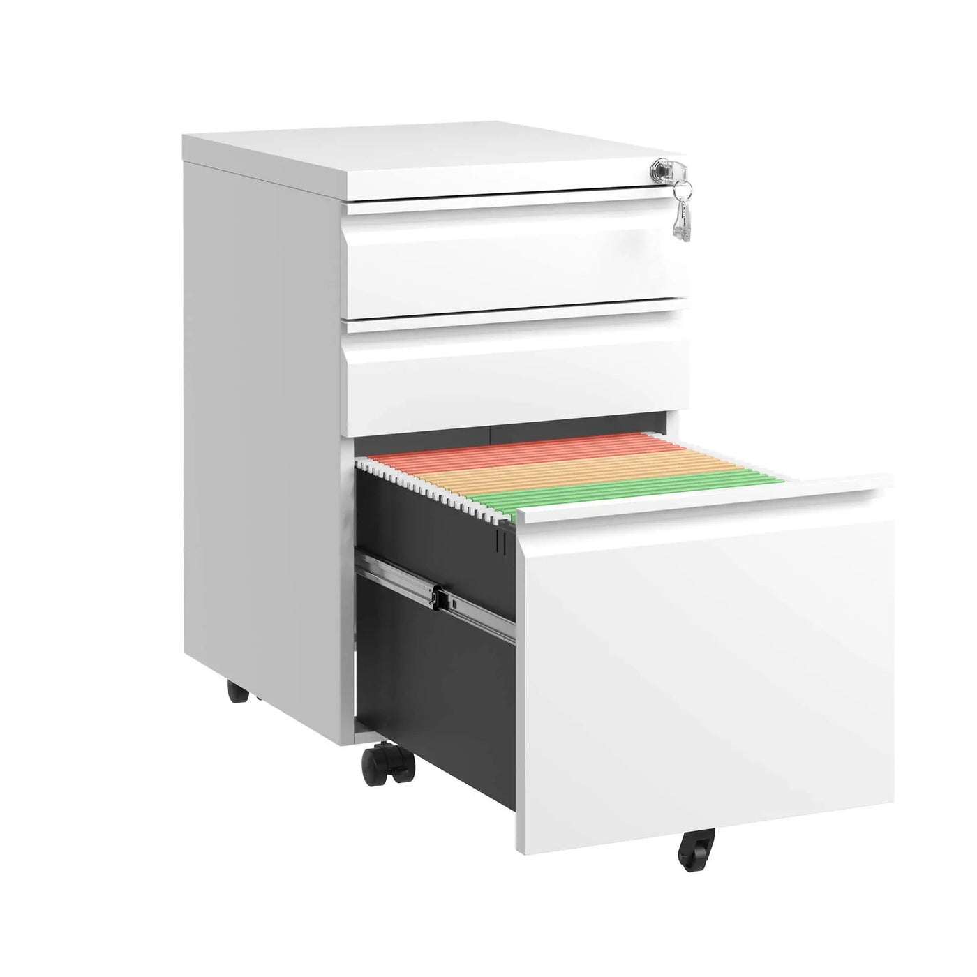 Metal Drawer Mobile File Cabinet With Lock For Home Office Organizer by HouseOfZazla