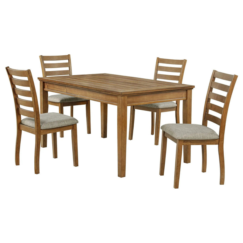 Atwood 5-piece Rectangular Wood Dining Set Warm Brown by Unique Piece Furniture