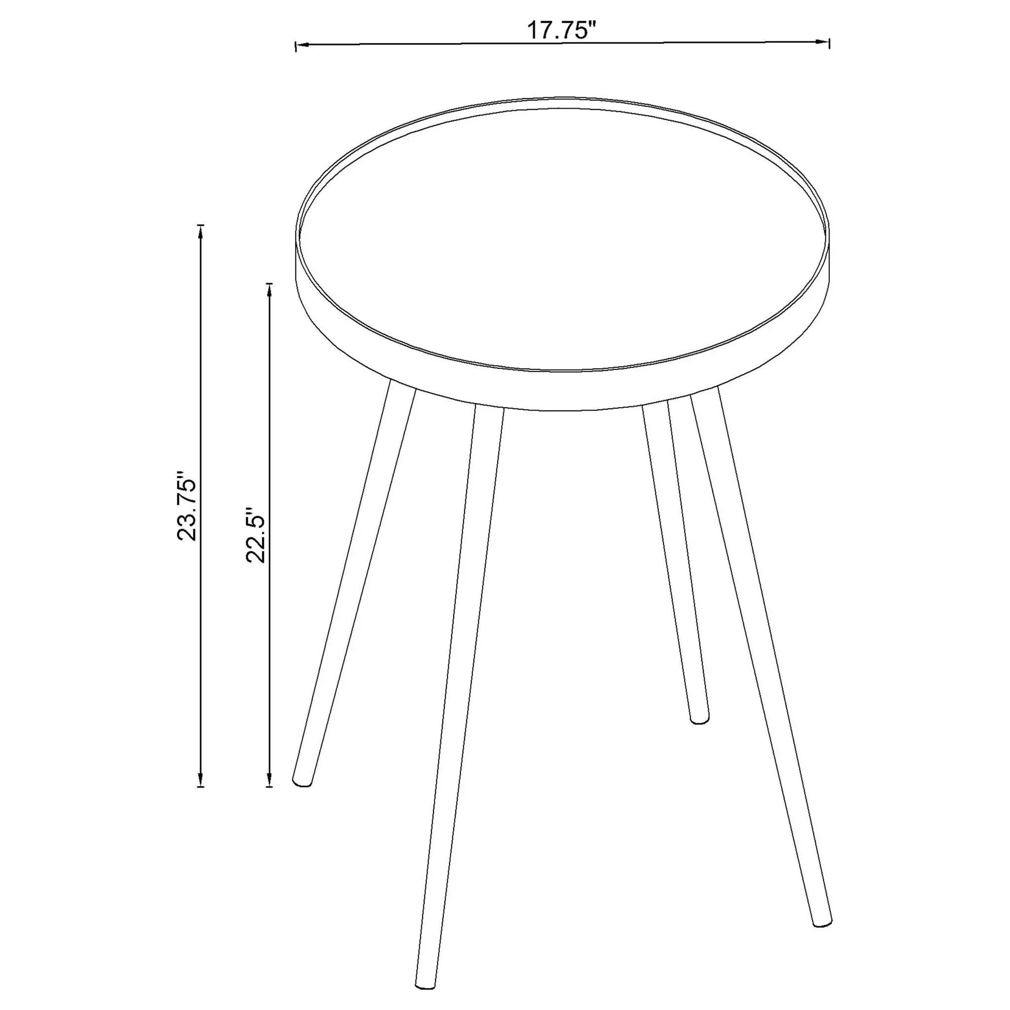 Kaelyn 4-piece Round Coffee and End Table Set Gold by Unique Piece Furniture