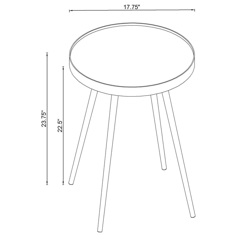 Kaelyn 4-piece Round Coffee and End Table Set Gold by Unique Piece Furniture