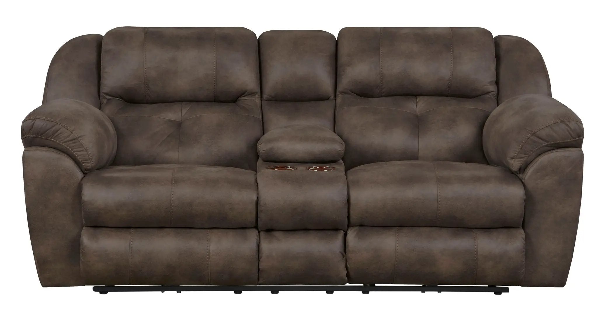 Ferrington - Power Lay Flat Reclining Console Loveseat with Power Adjustable Headrest by Unique Piece Furniture