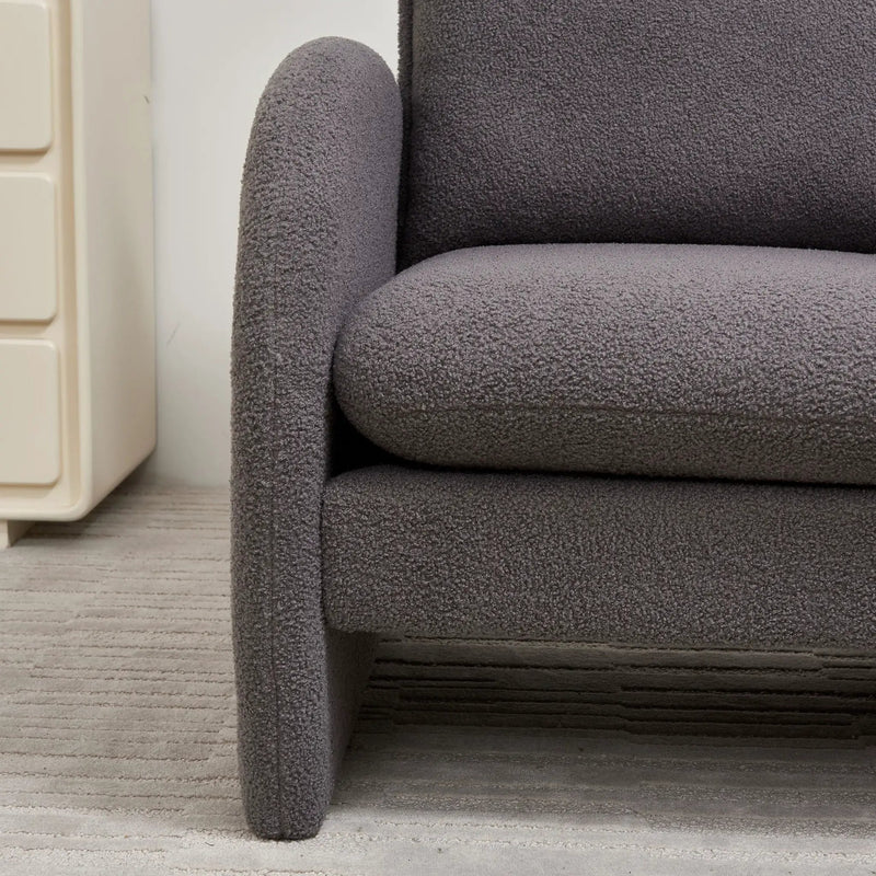 Modern Sherpa Upholstered Accent Chair, Comfortable Living Room Armchair, Lounge Chair For Bedroom, And Office by HouseOfZazla