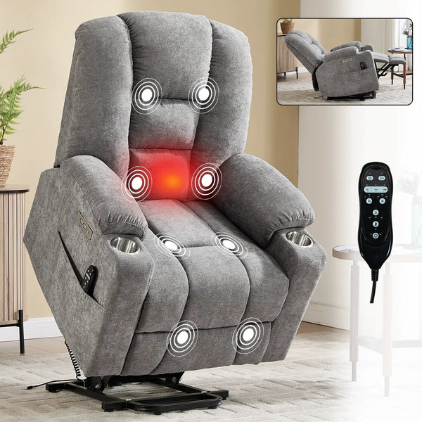 Power Lift Recliner Chair with Massage and Heat