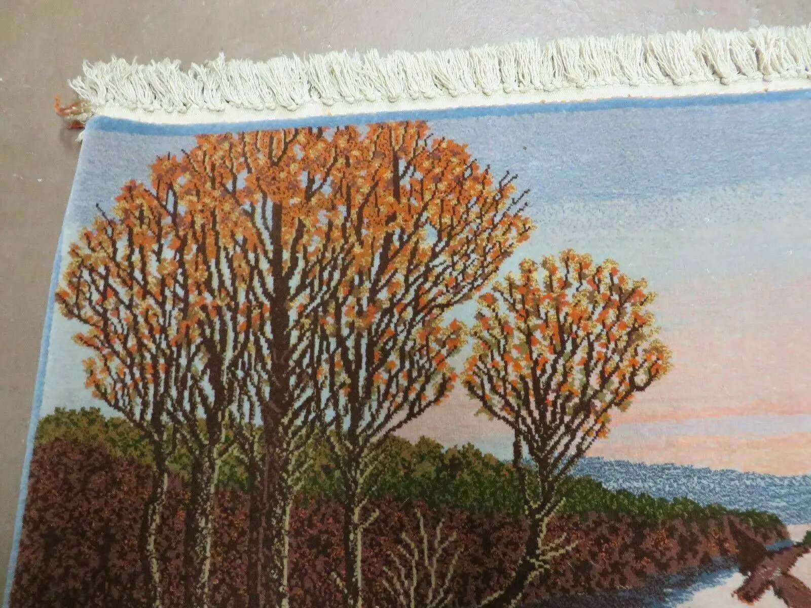 2' X 3' Vintage Handmade Pakistan Pictorial Rug Carpet Scenery Bird Tree Wow by Jewel Rugs
