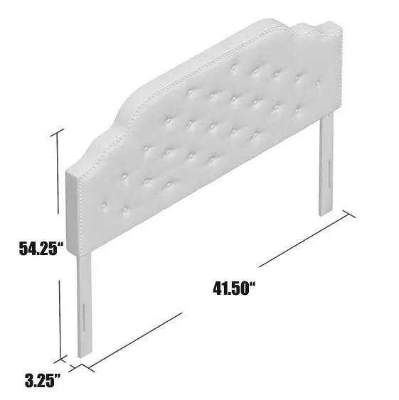 Tufted Upholstered Twin Headboard with Durable Metal Legs by HouseOfZazla