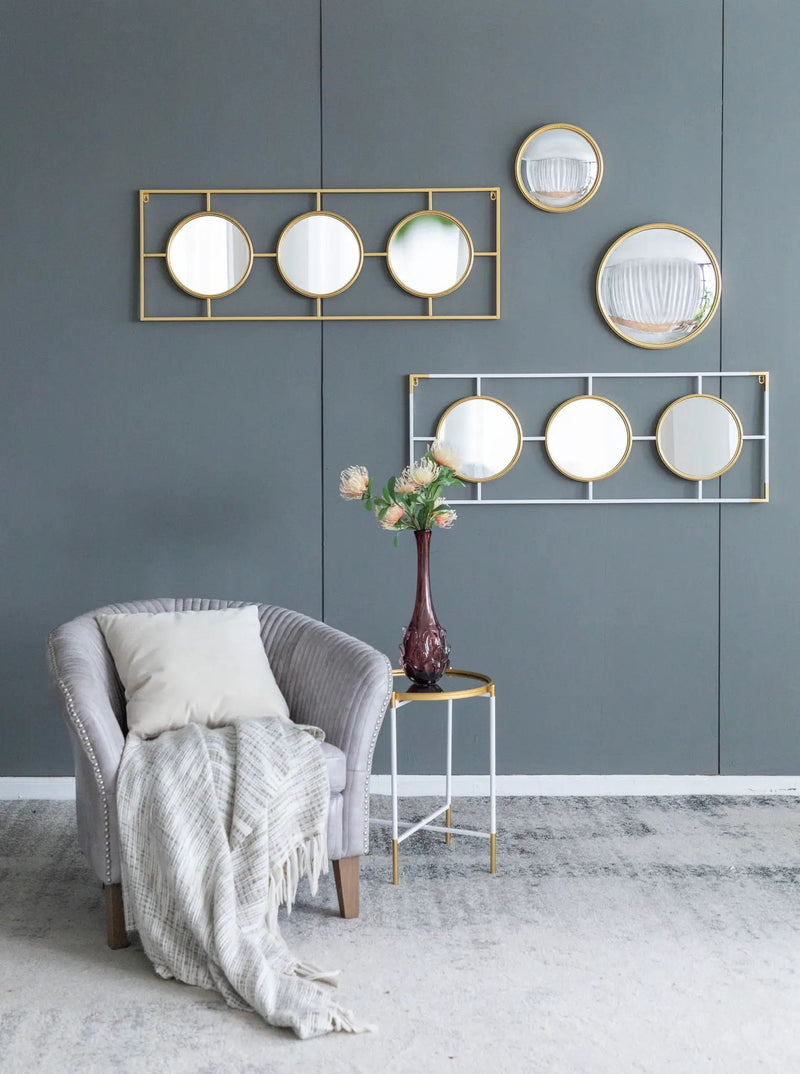 3 Mirror Piece Wall Mirror InRectangular Frame, Home Wall Decor For Bedroom Living Room by Unique Piece Furniture