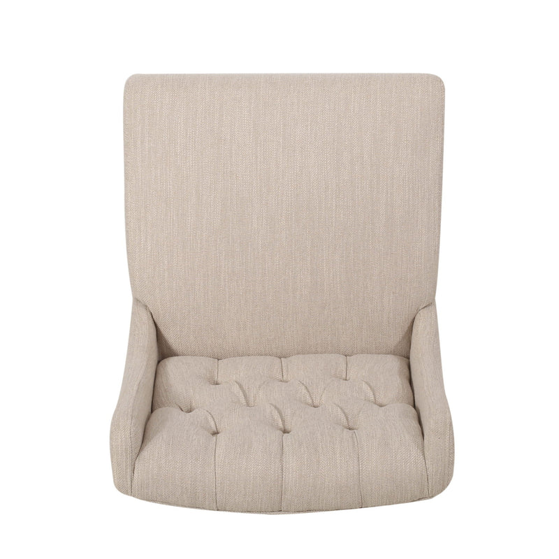 Solstara Upholstered Dining Barstool with Button Tufted and Wing Back by HouseOfZazla