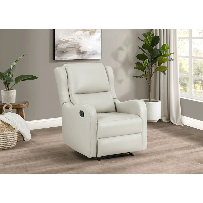 Cortland - Upholstered English Arm Recliner Chair Comfort Enhancing Lounge Chair - Ivory by Unique Piece Furniture