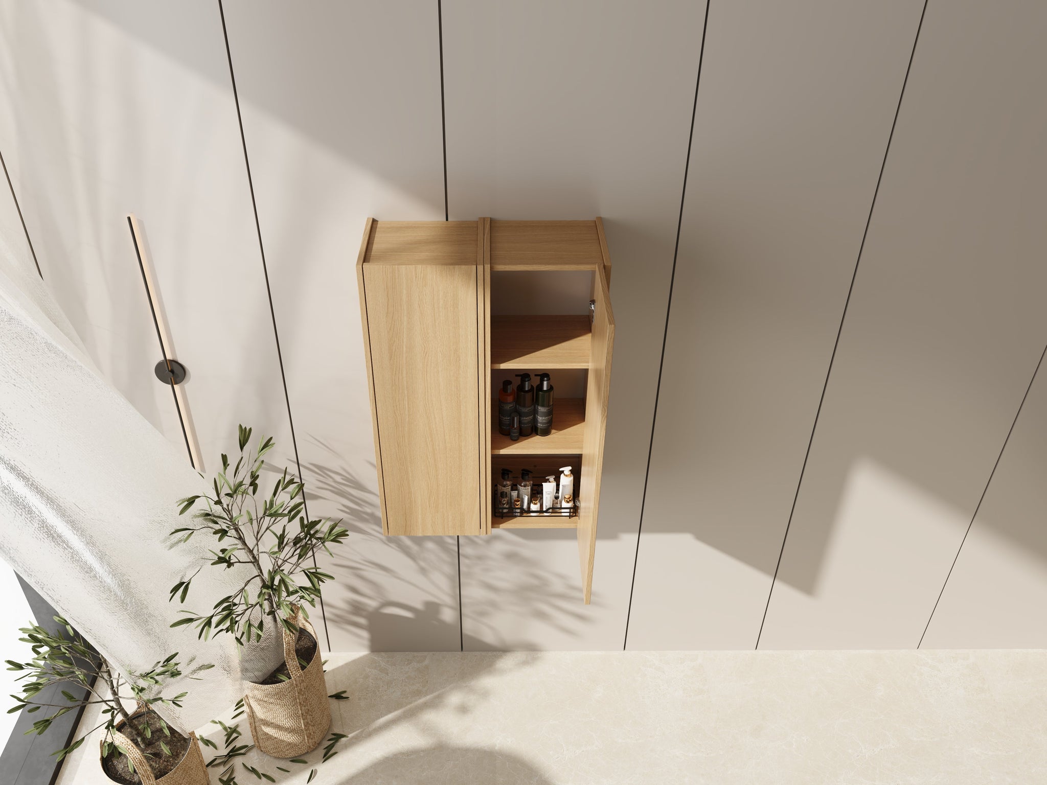 24 Inch Wall Mounted Side Cabinet Combination by HouseOfZazla