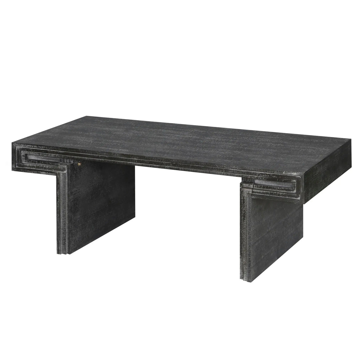 American Vintage Industrial Coffee Table, Double Tier Design by HouseOfZazla