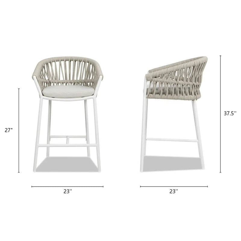 Maiden - Patio Counter Stool Sunproof Olefin (Set of 2) by HouseOfZazla