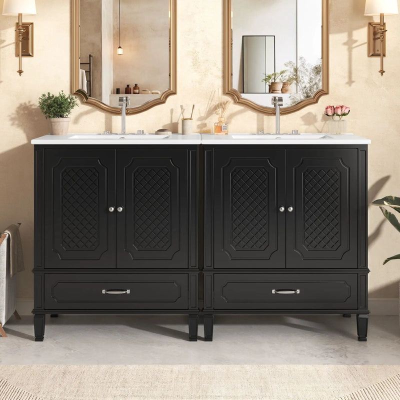 Bathroom Vanity With Sink, Soft Closing Door, Multi Functional Storage by HouseOfZazla