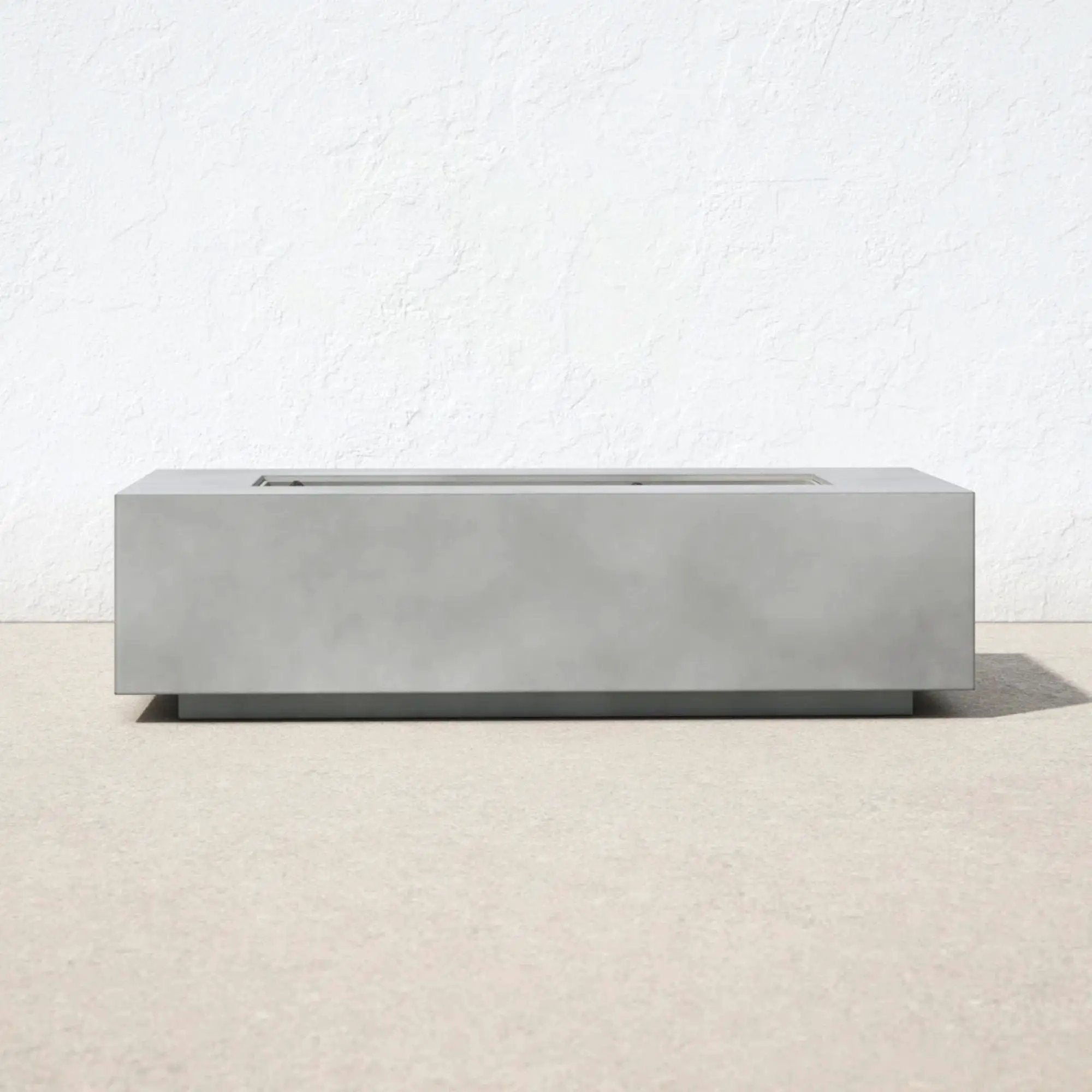 Modern Concrete Design Propane Outdoor Fire Pit Table by HouseOfZazla