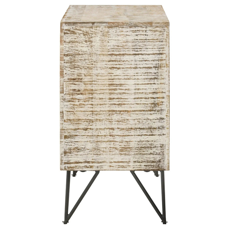 Eileen 2-door Wood Storage Accent Cabinet White Washed by Unique Piece Furniture