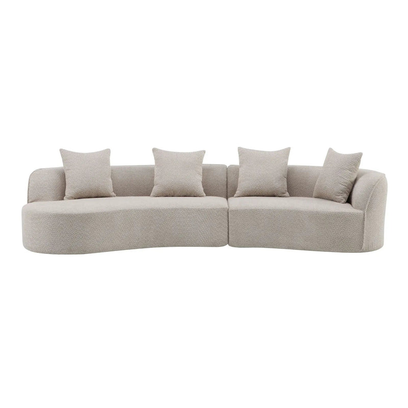 Elegant Curved Sectional Sofa With Full Foam Comfort by HouseOfZazla