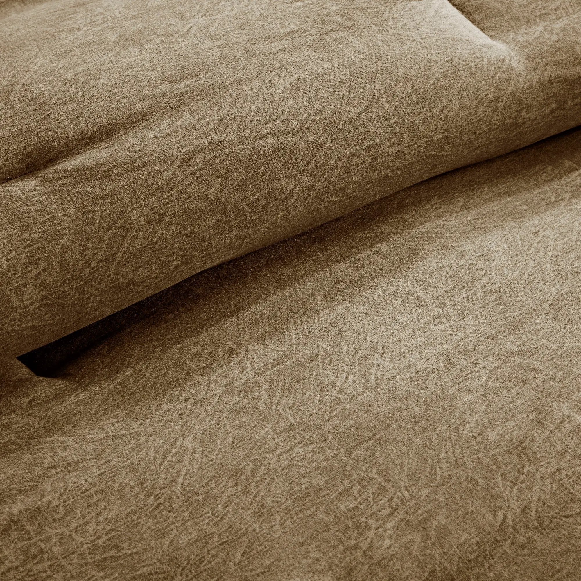7 Piece Faux Suede Comforter Set Brown California King by HouseOfZazla