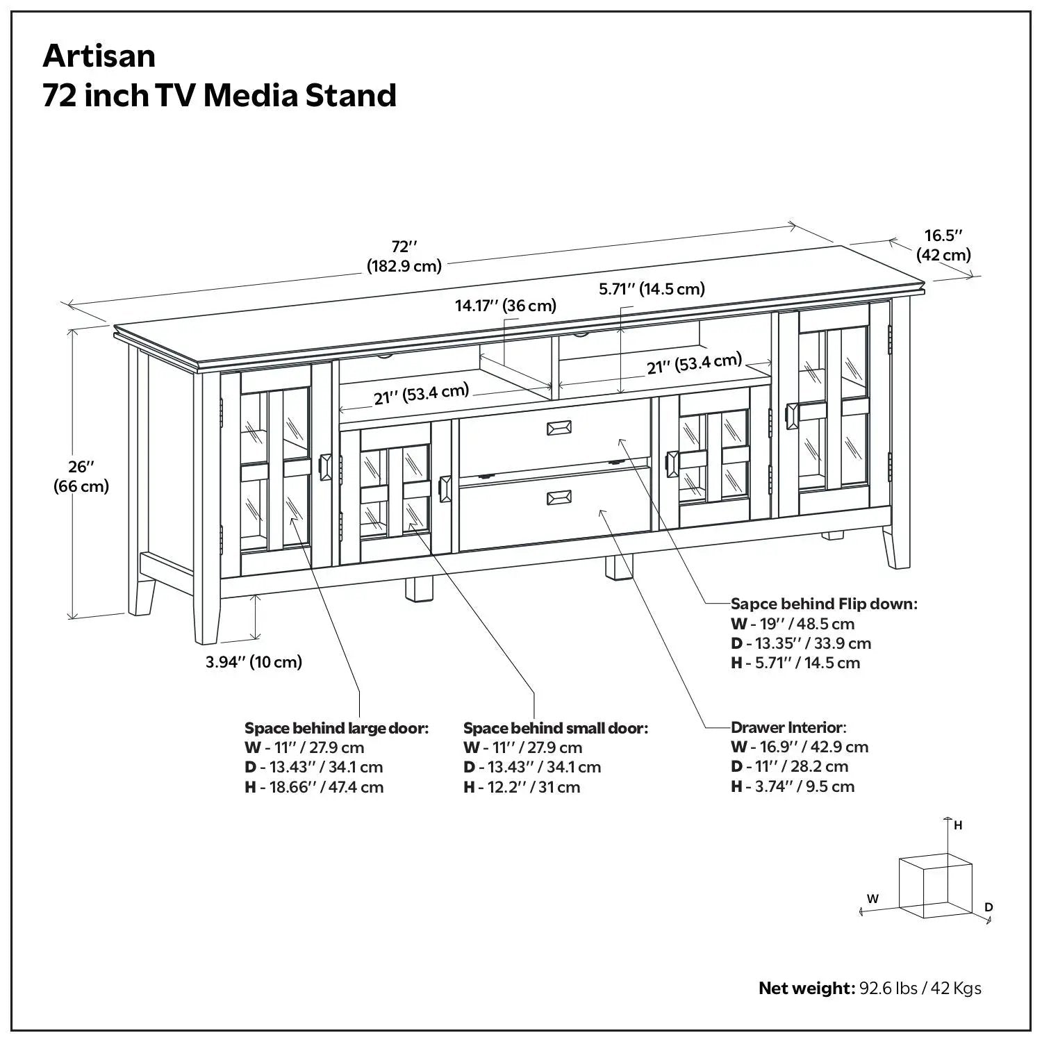 Artisan - TV Media Stand - Russet Brown by Unique Piece Furniture