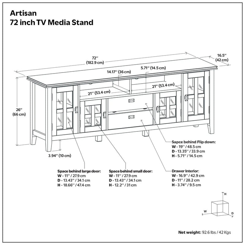 Artisan - TV Media Stand - Russet Brown by HouseOfZazla