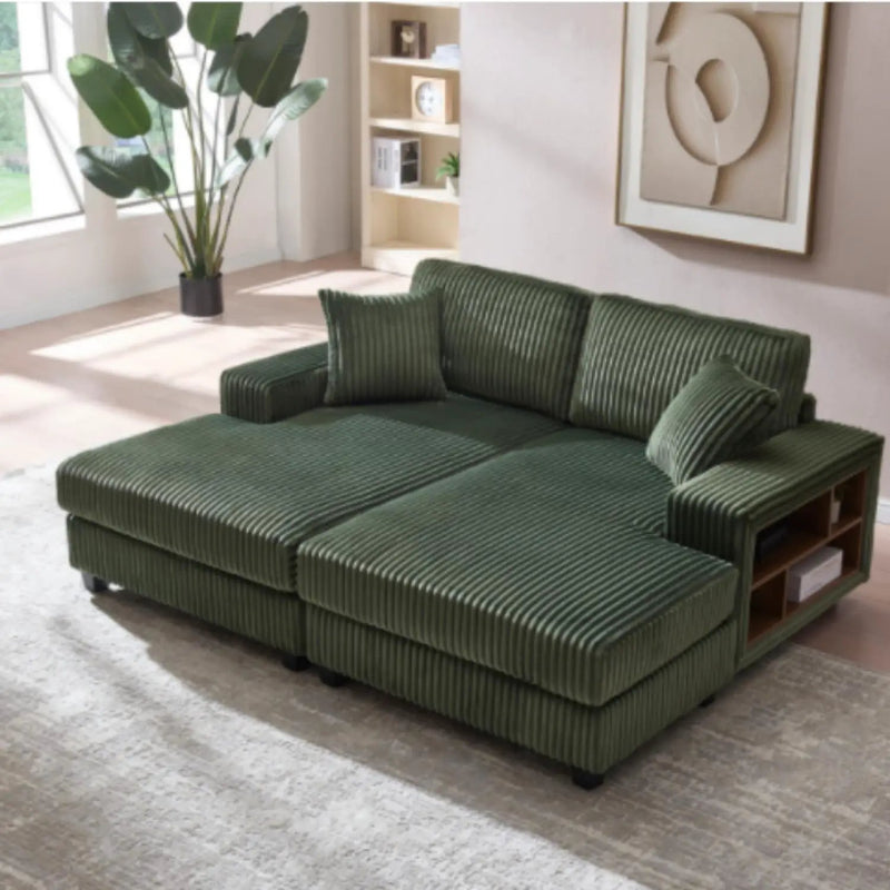 Convertible Sectional Sofa, Sleeper Oversized Living Room Lounge by Unique Piece Furniture