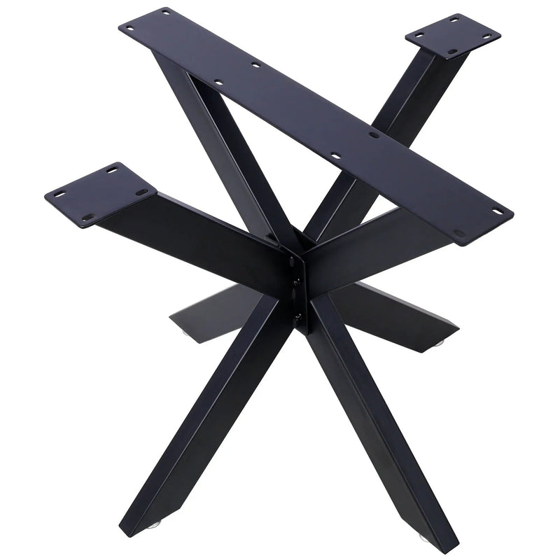 Spider Shaped Steel Table Legs, Metal Dining Table Frame, Heavy Duty Box Section Table Base - Black by HouseOfZazla