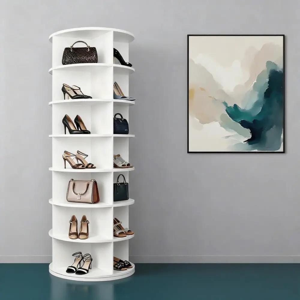 7 Tier Rotating Shoe Rack Tower by HouseOfZazla