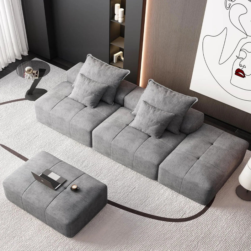 Modern Oversized DIY Combination Modular Sectional Sofa With Pillows by HouseOfZazla