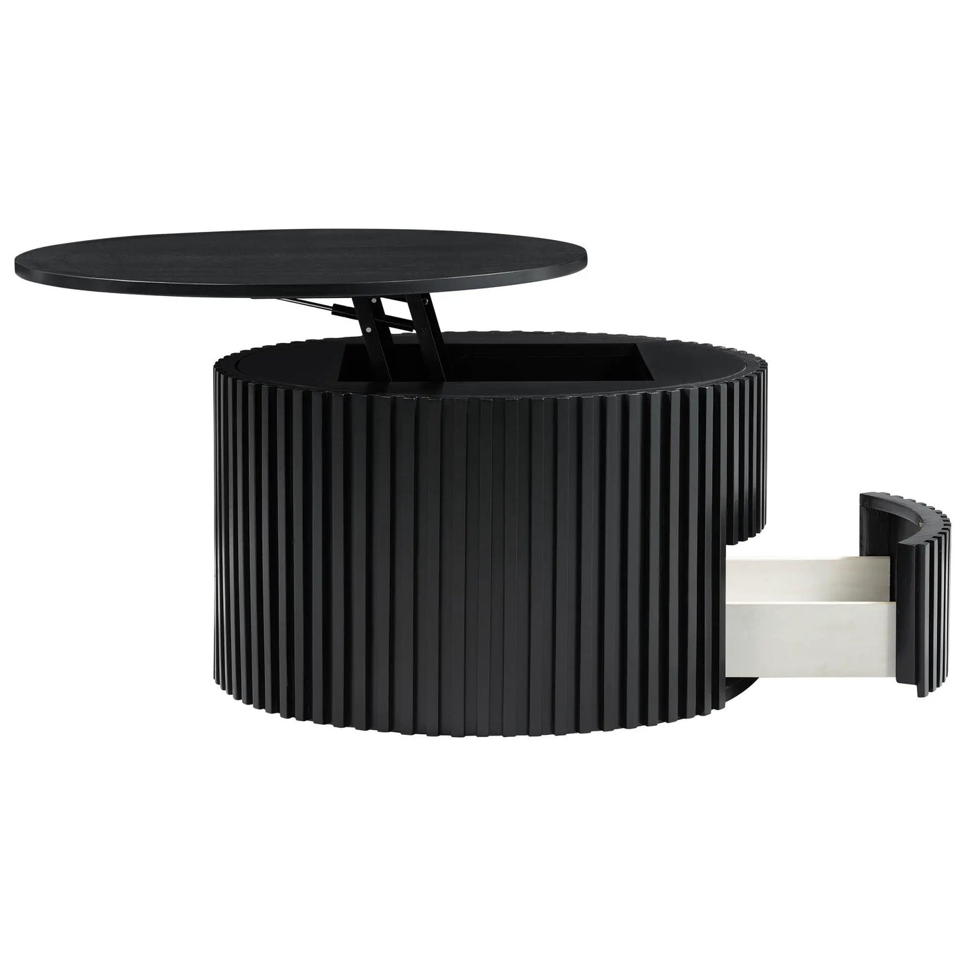 Round Lift Top Coffee Table With Hidden Storage For Living Room by HouseOfZazla