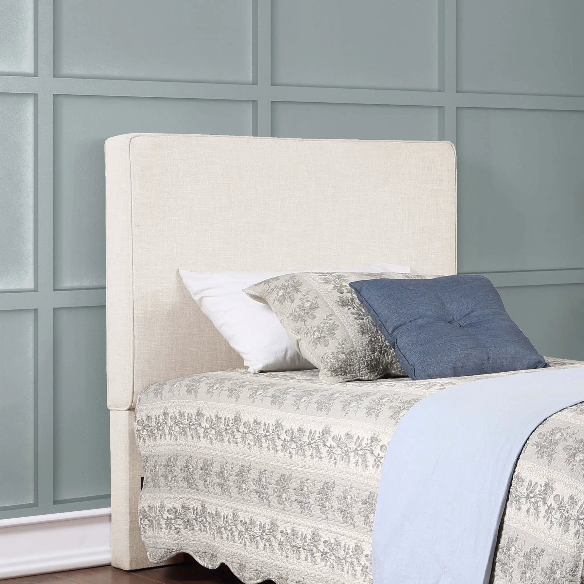 Kosmo Upholstered Twin Panel Headboard Sand by Unique Piece Furniture